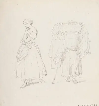 Kvinna och resande köpman av Nicaise De Keyser