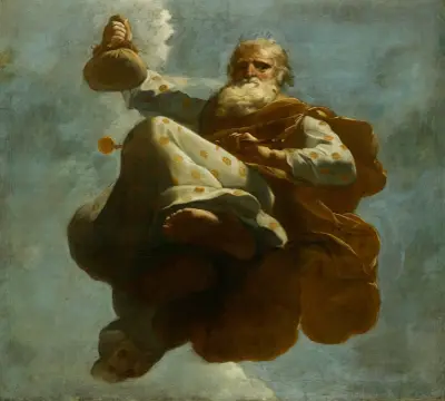 Plutus ; Allegorische voorstelling van de verzorging van leprozen en onnozelen av Gerard de Lairesse