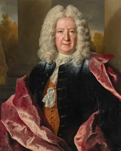 Porträt eines Mannes, traditionell Charles de Tubières de Grimoard de Caylus (1687–1750) genannt von Nicolas de Largillière