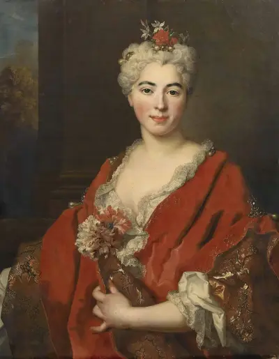 Portrait of Marguerite Elisabeth De Largillierre (1701-1756), The Artist’s Daughter av Nicolas de Largillière