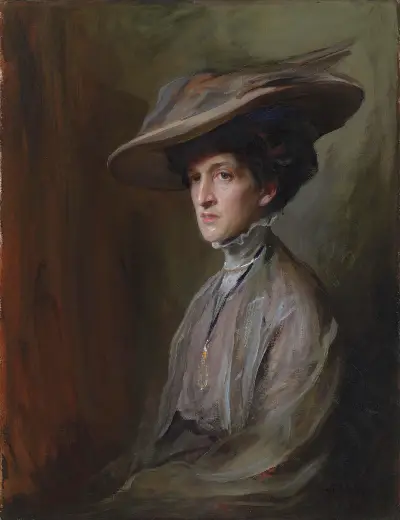 Mrs Herbert Asquith, later Countess of Oxford and Asquith av Philip Alexius de László