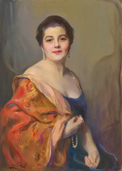 Porträtt av Mrs Robert Celestin Guinness (Dickie) av Philip Alexius de László