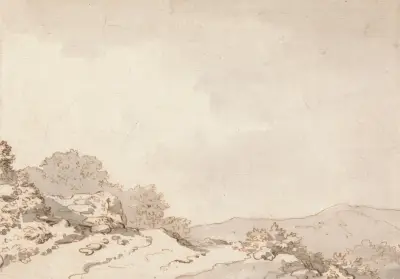 En stig på en bergstopp av Philip James de Loutherbourg