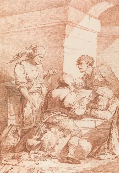 Vaktstyrka (barbarer besegrade av en bok) av Philip James de Loutherbourg