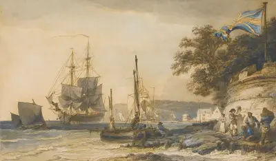 Cowes Castle, Isle Of Wight av Philip James de Loutherbourg