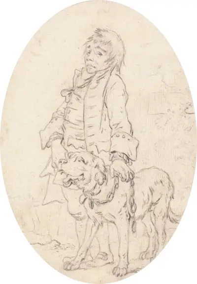 Thomas Weston jako špion v Batesových ‚The Rival Candidates‘, Philip James de Loutherbourg