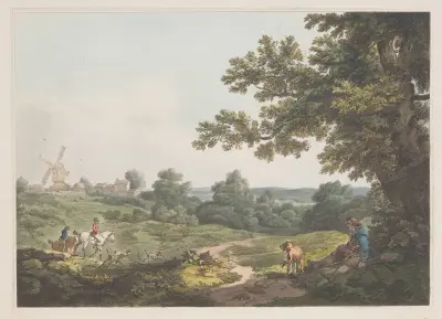View from Chigwell Row, Essex av Philip James de Loutherbourg