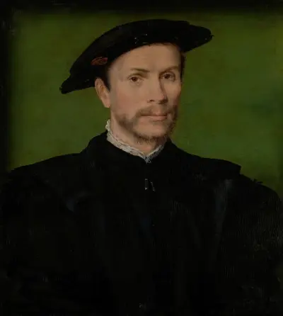 Portrait of a Bearded Man in Black av Corneille de Lyon