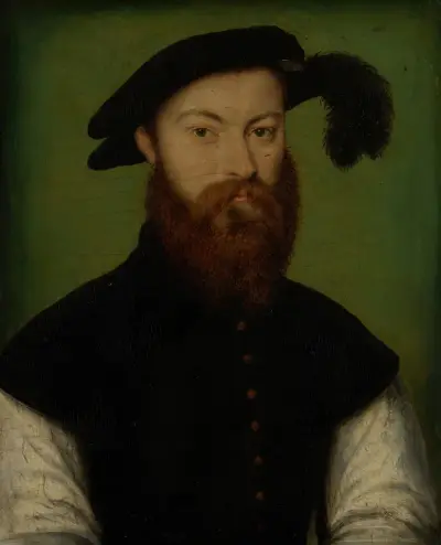 Portrait of a Man with a Black-Plumed Hat av Corneille de Lyon