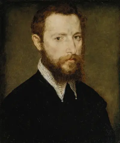 Portrait of a Man with a Pointed Collar av Corneille de Lyon
