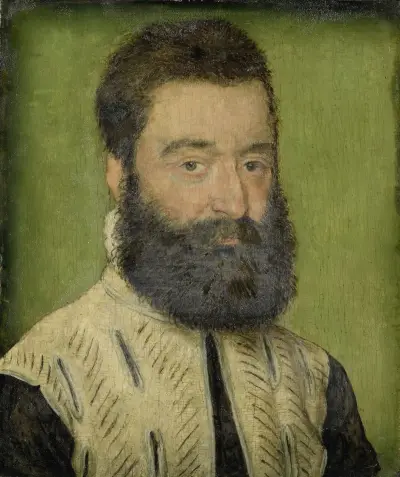 Portrait of Barthélemy Aneau, Head of the Collège de la Trinité in Lyon av Corneille de Lyon