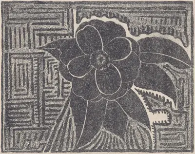 Kamelia (czarna; wokół wzoru przypominającego labirynt), Samuel Jessurun de Mesquita