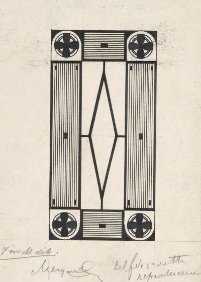 Ornament z kwiatem, Samuel Jessurun de Mesquita