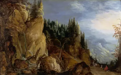 Mountain Landscape av Joos de Momper