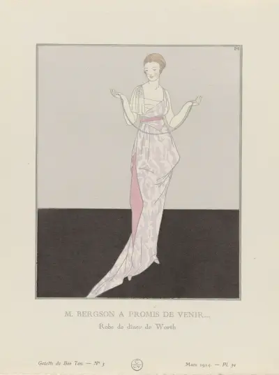 M. Bergson a promis de venir, Robe de dîner de Worth av Bernard Boutet de Monvel