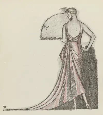 Une robe du soir de Worth, 1920 – nr 2 av Bernard Boutet de Monvel
