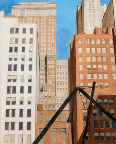 Utsikt över New York av Bernard Boutet de Monvel