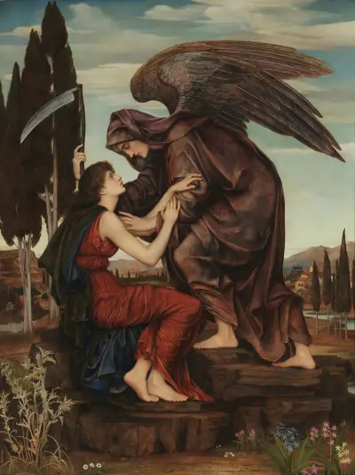 Angel of death av Evelyn De Morgan