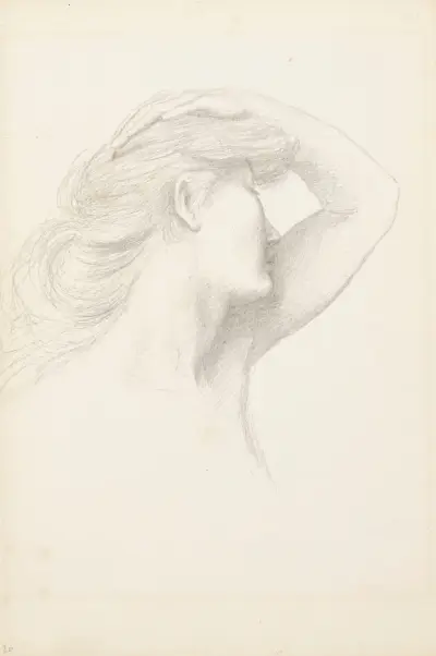 Study For Luna av Evelyn De Morgan
