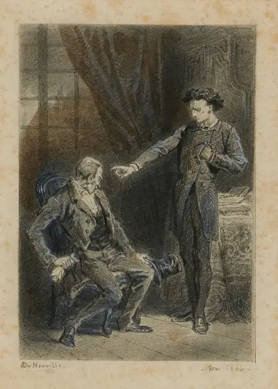 Marius confond Thénardier Bouteille d’encre qui ne réussit qu’à blanchir av Alphonse Marie de Neuville
