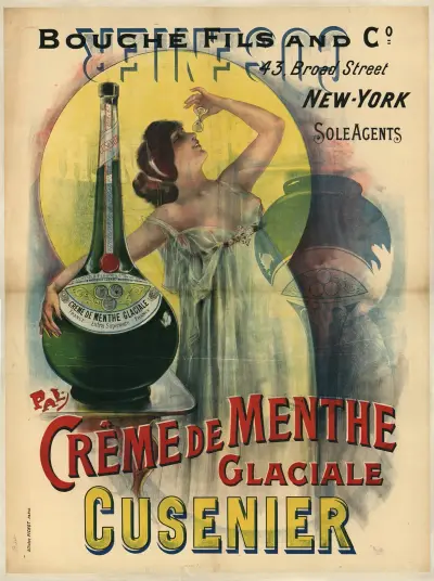 Bouchée fils and C°. New York sole Agents Crème de menthe glaciale Cusenier av Pal (Jean de Paleologue)