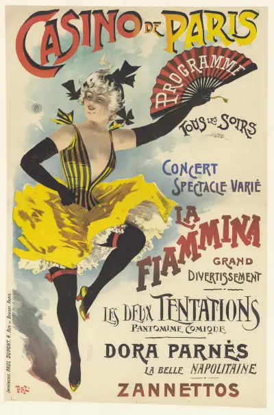 Casino de Paris. Programme tous les soirs. La Fiamina, grand divertissement av Pal (Jean de Paleologue)