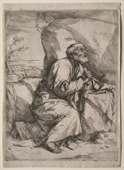 The Penitent St. Peter av Jusepe de Ribera
