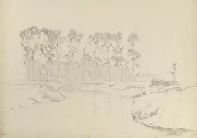 River Landscape, 1915 av Rodolphe De Saegher