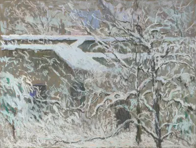 The Garden in Winter, 1922 av Rodolphe De Saegher