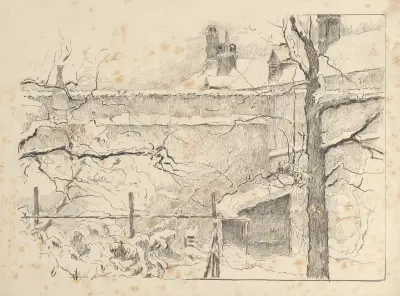 Trädgården på vintern av Rodolphe De Saegher
