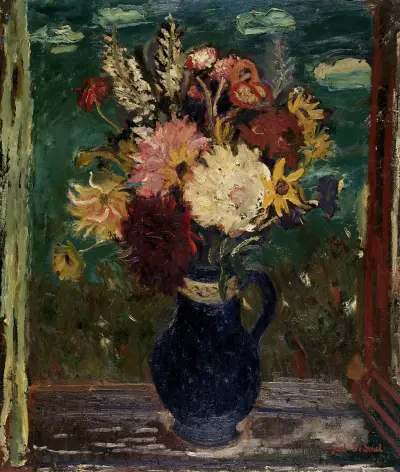 Blommor i vas av Gustave De Smet