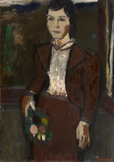Girl with a Bouquet av Gustave De Smet