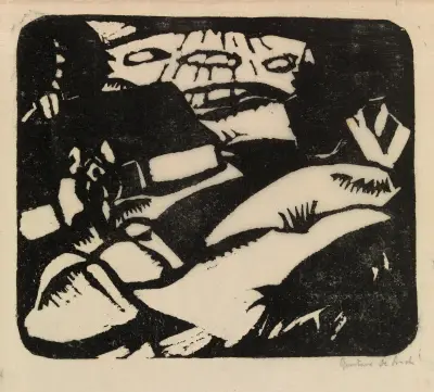 Landskap med gård av Gustave De Smet