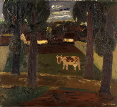 Ängar och en bondgård av Gustave De Smet