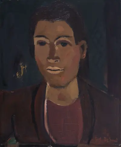 Porträtt av en kvinna av Gustave De Smet
