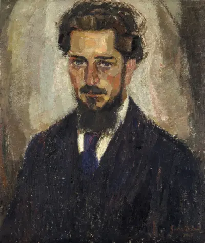 Porträtt av professor Leo Van Puyvelde av Gustave De Smet