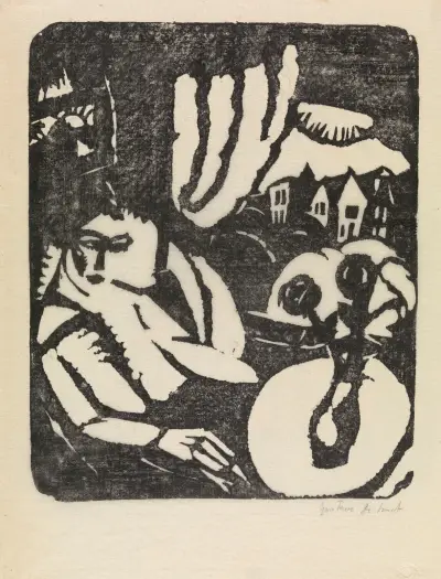 Siedząca kobieta przy oknie, Gustave De Smet