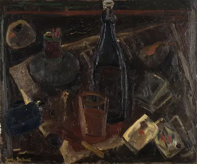 Stilleben med spelkort av Gustave De Smet