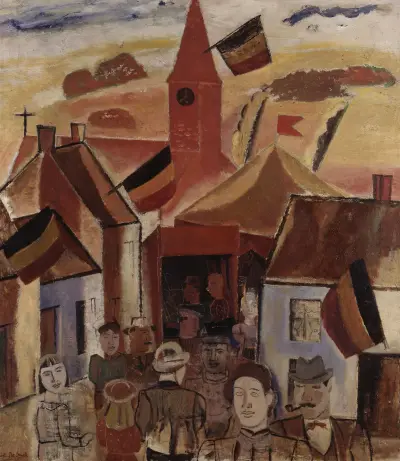 Bymarknad av Gustave De Smet