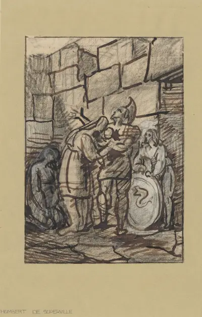 Hektors farväl till Andromache av David Humbert de Superville