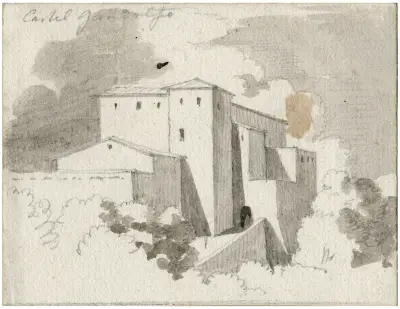 Castel Gandolfo vid Rom av David Humbert de Superville