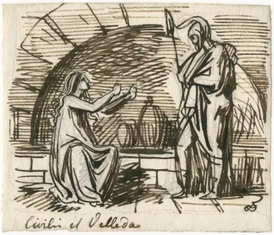 Civilis et Veleda av David Humbert de Superville