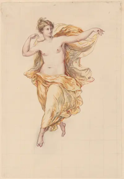 Dancing woman or nymph av David Humbert de Superville