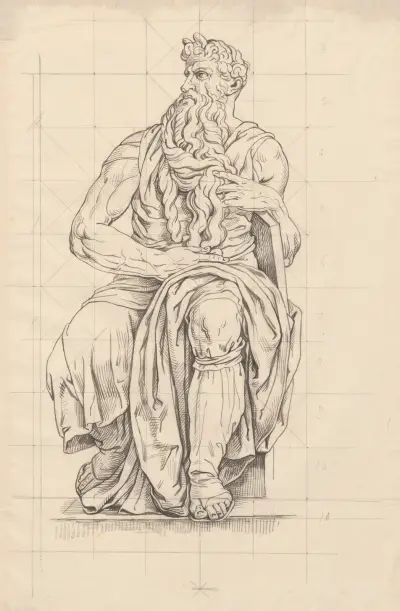 De Mozes van Michelangelo av David Humbert de Superville
