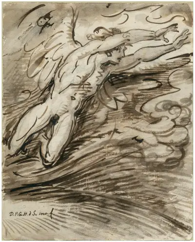 Icarus fall av David Humbert de Superville