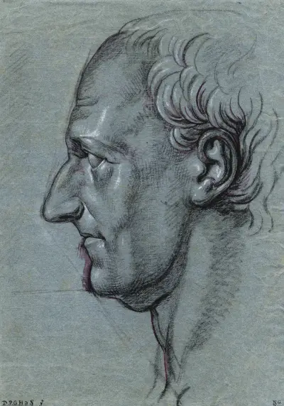 F. Hemsterhuys: hoofd en profil nr. links av David Humbert de Superville