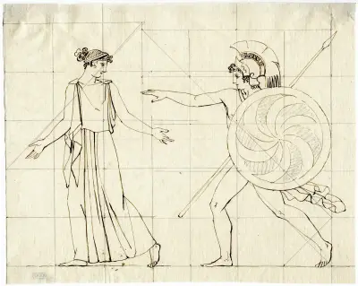Medea och Apsyrtos av David Humbert de Superville