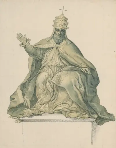 Påve Paul III, skulptur på hans grav i Peterskyrkan av David Humbert de Superville