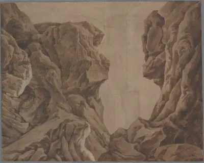 Felsen am Sinai und Horeb von David Humbert de Superville