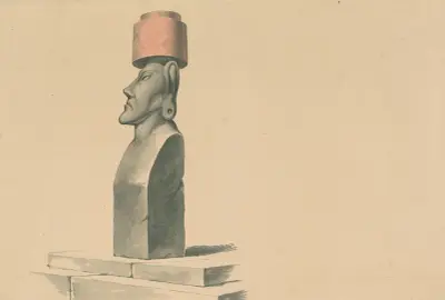 Staty från Påskön av David Humbert de Superville